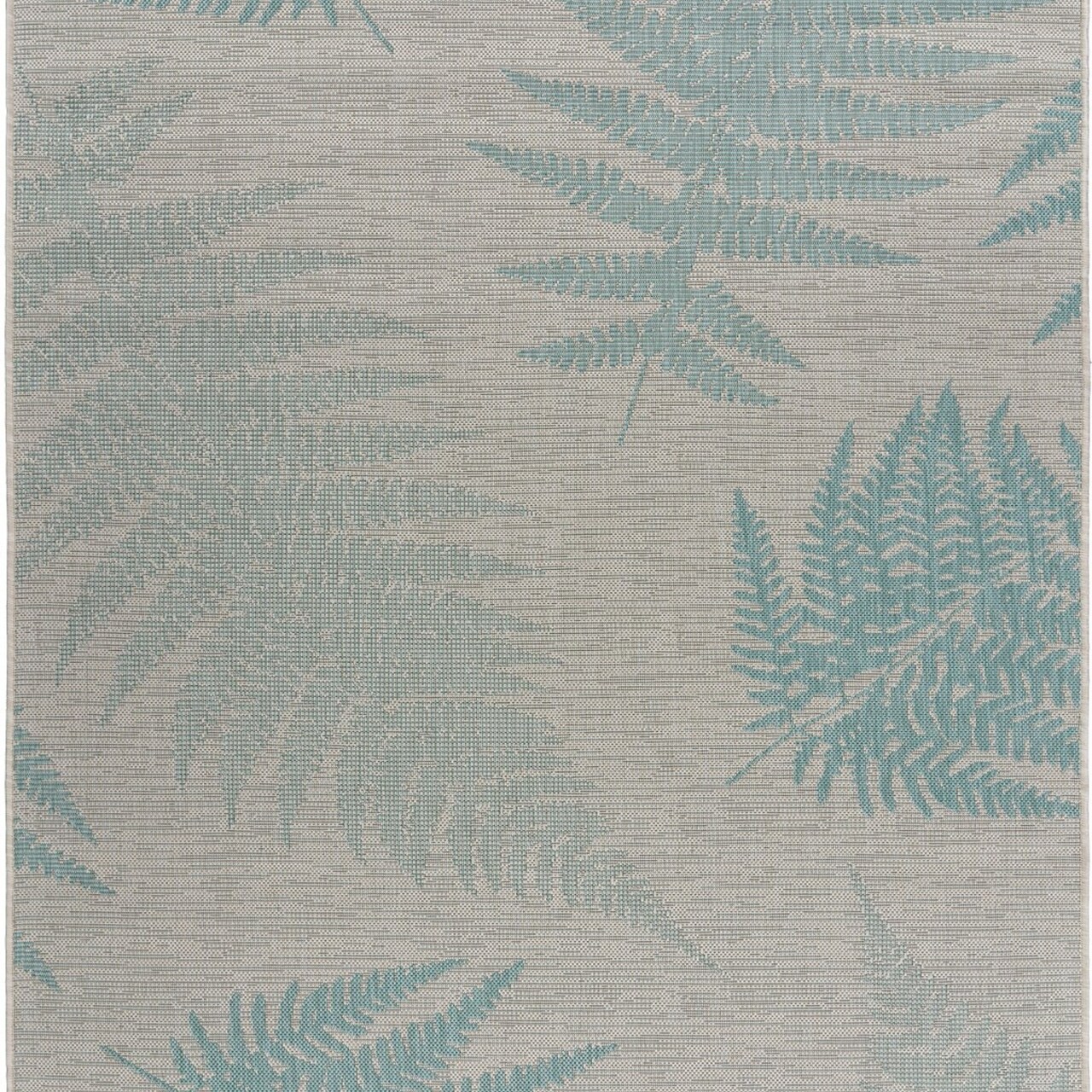 Edge Collections - 8' x 10' - Gray - Leaf-Patterned Area Rug for Indoor and Outdoor Use - 1 Piece
